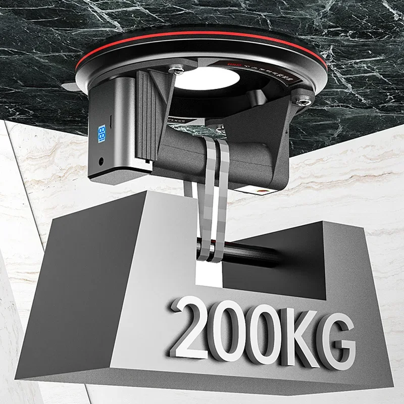 200KG 3000mAh Electric Vacuum Sucker for Glass Tile Strong Bearing Capacity Industrial Electric Vacuum Suction Cup with Air Pump