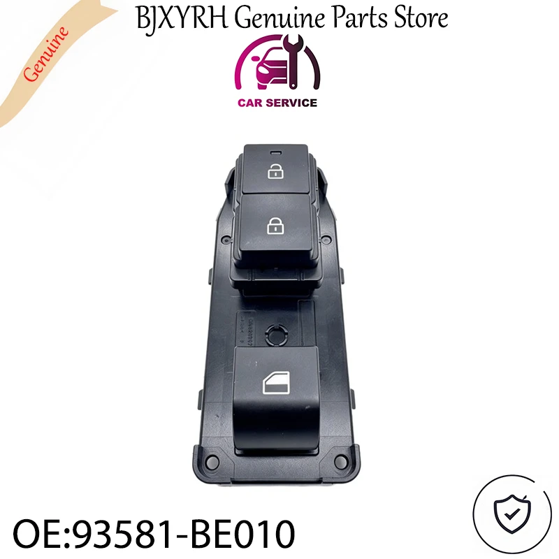 93581BE010 Front Right Door Window Control Switch (Without One-Touch Auto Up/Down) for Hyundai Santa Fe 2024-2026 OE 93581-BE010