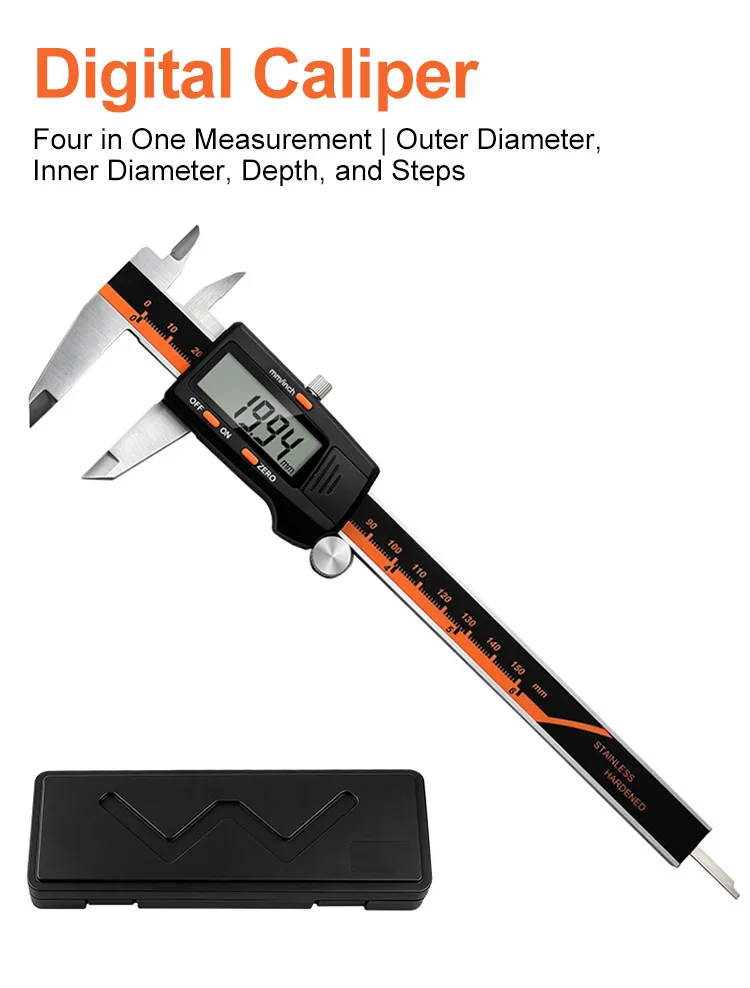 High Precision Digital Caliper 0-150mm Zinc Alloy Rangefinder Caliper for Measuring Inner And Outer Diameters