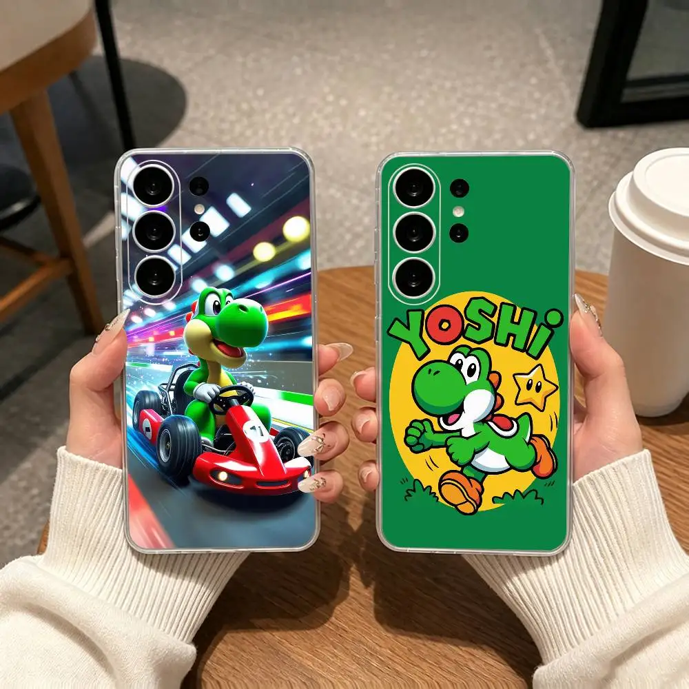 Game Marios Y-Yoshi  Phone Case Transparent Silicone Soft For Samsung S25,S24,S21,S22,S23,S30,Ultra,S20,Plus,Fe