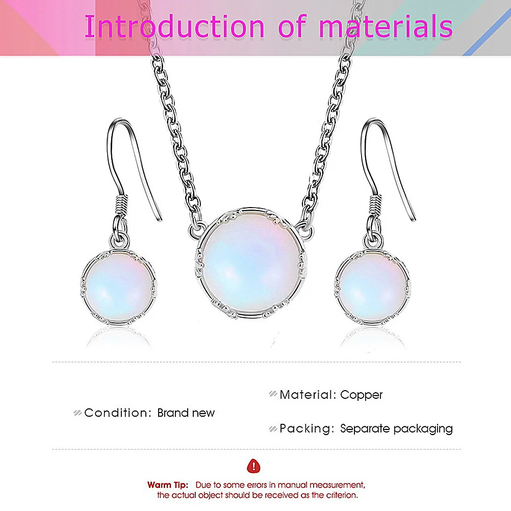 

Moonstone Necklace Fashion Jewelry Pendant Creative Korean Version Sweater Chain