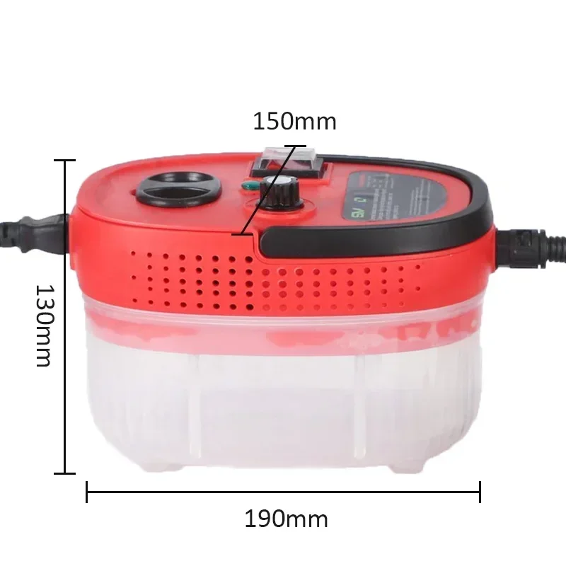 2500 واط منظف البخار ارتفاع درجة الحرارة غسالة الضغط آلة التنظيف بالبخار للمنزل تكييف الهواء المطبخ هود سيارة 1200 مللي