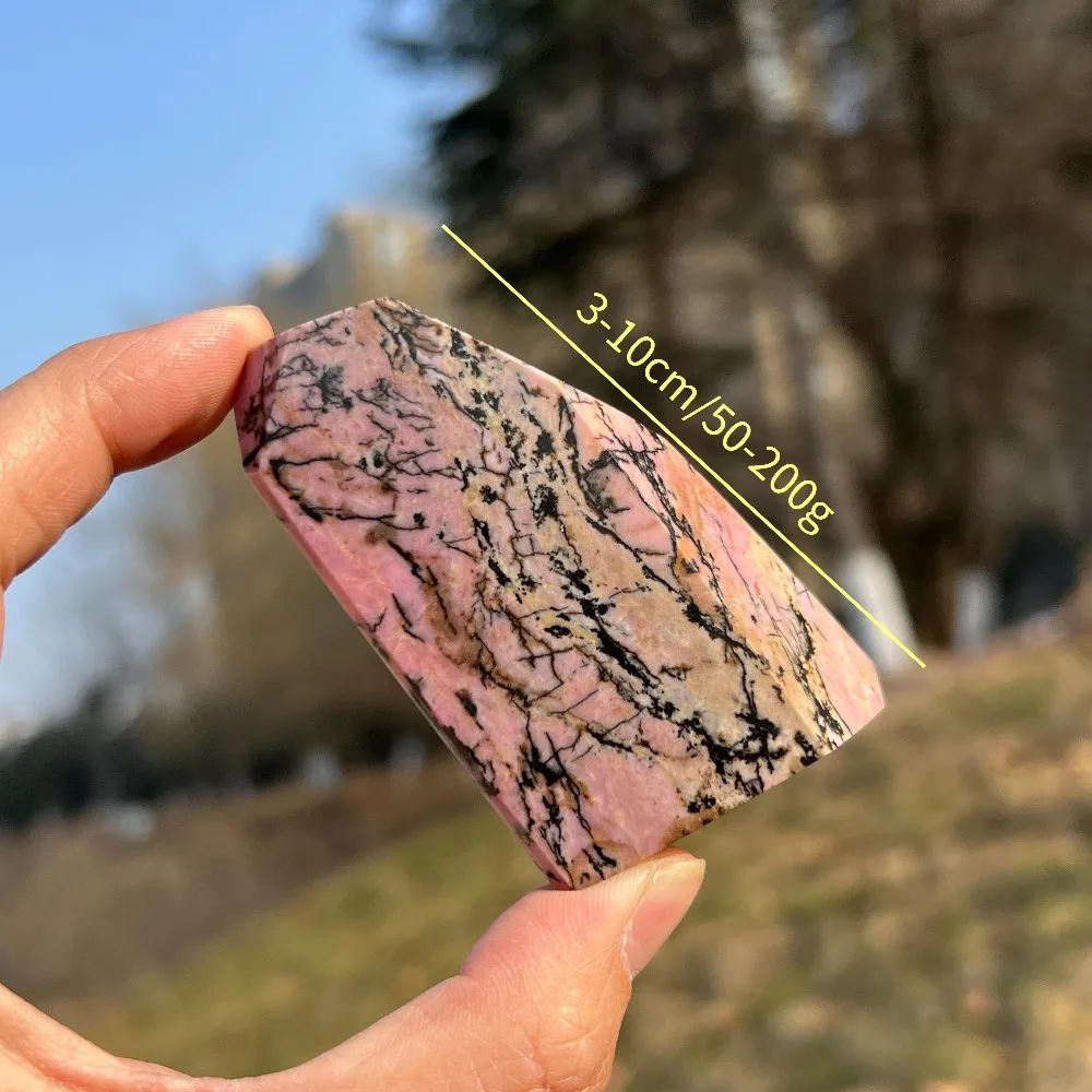 50-200g Natural Rhodonite Freeform Gemstone Bohemian Style Ideal for Home Decor-Perfect Housewarming Present - view 2