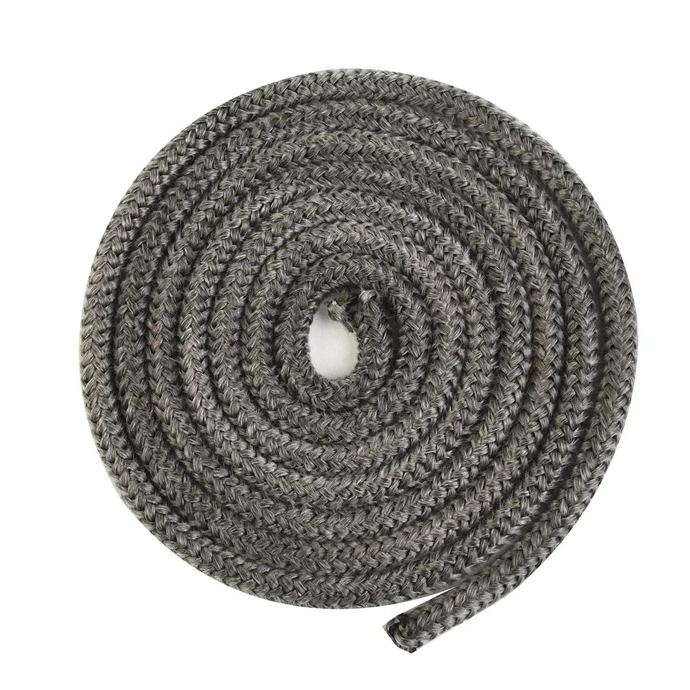 

Brand New Fiberglass Rope Seal Home Fire Prevention Soft Wood Burning Stove Black Elastic Fiberglass Fire Rope