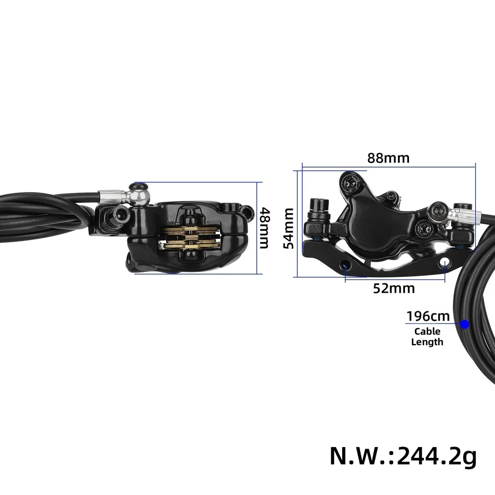Professional Rear Hydraulic Brake Set Oil Disc Brake Module For Kukirin G3 Electric Scooter Riding Safety Replacement Componment