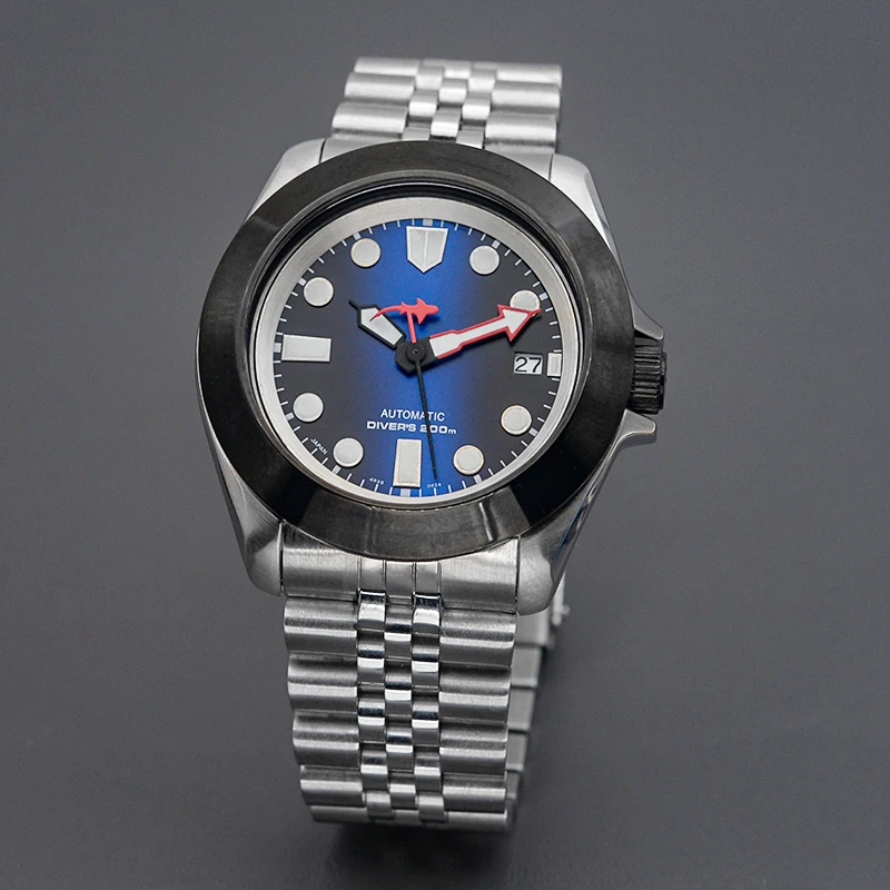 Nieuw ontwerp SKX007 herenhorloge Fit NH36 Automatisch uurwerk 316L roestvrij staal saffierglas 200M waterdicht horloge Horloge
