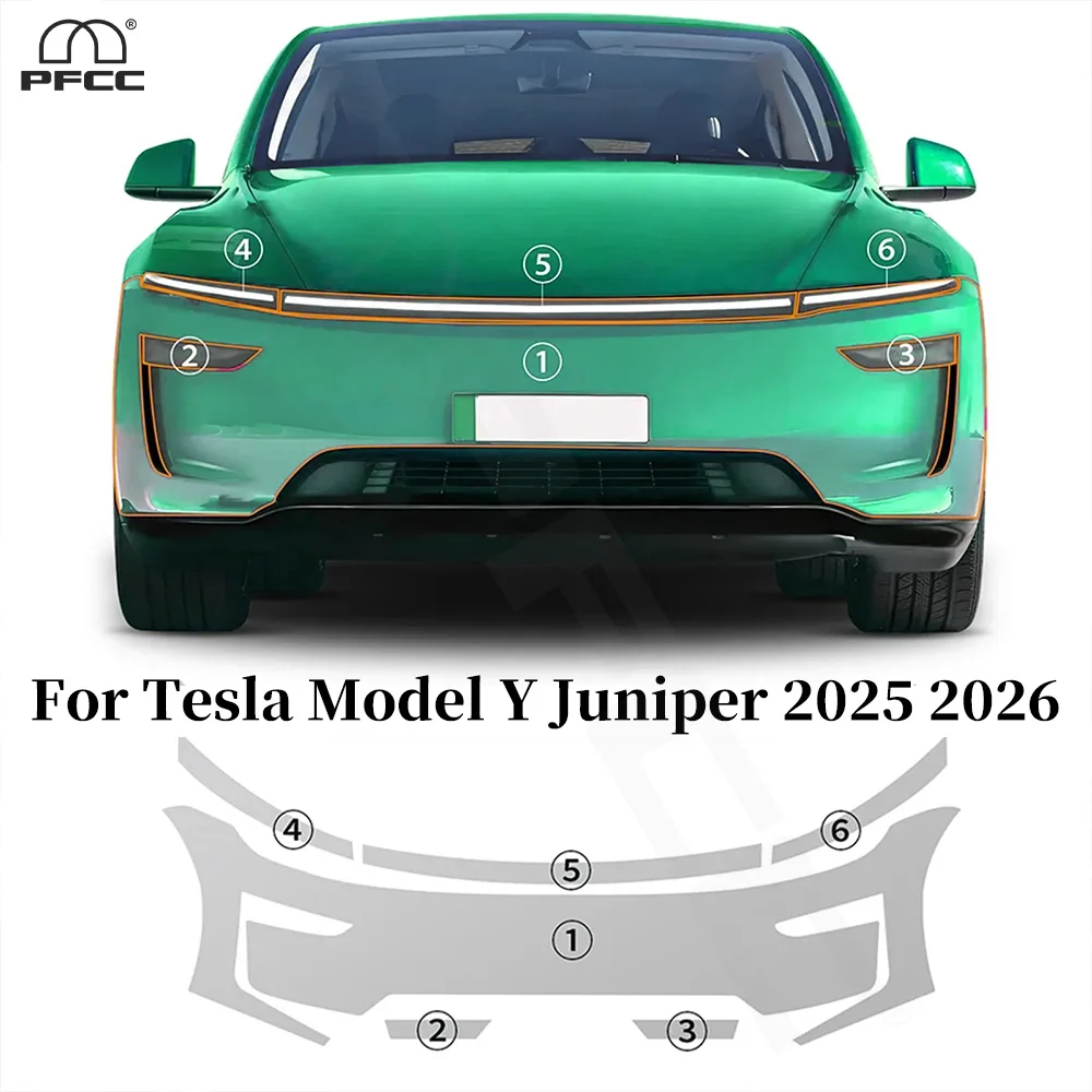 

Для Tesla Model Y Juniper 2025 2026: Защитная пленка из ТПУ 9 мил от царапин, предварительно вырезанная, прозрачная, устойчивая к царапинам, аксессуары для автомобиля