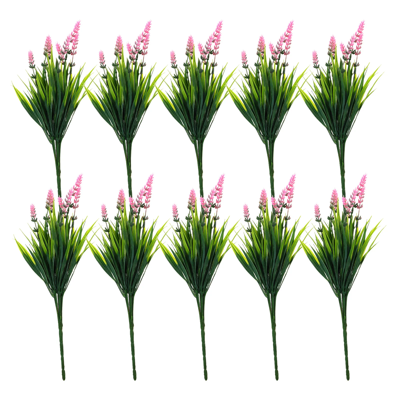 

10 Pcs Artificial Lavender Bouquet High Realism Material Maintenance Free Outdoor Decor Fake Flowers for Vase Wedding