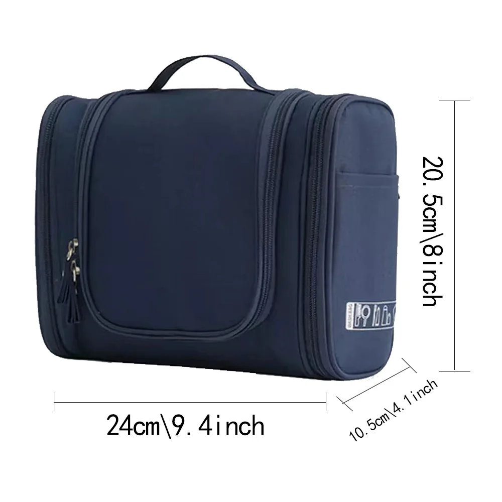 Unisex Travel Cosmetic Bag Hanging Bags Golden Letter Print Women Makeup Case Wash Toiletry Kits Storage Handbags Cosmetic Bags