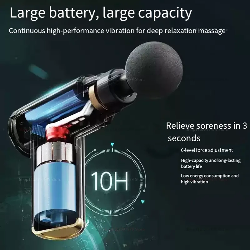 Deep Muscle Activity Electric Shock Massage Gun Neck Waist and Back Exclusive Physical Therapy Tool for Fitness Muscle Recovery