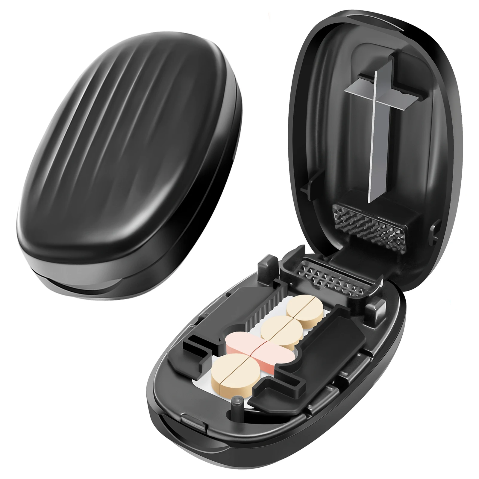 

Резак-делитель для таблеток 1/2 1/4, точный разделитель таблеток, лезвие из нержавеющей стали, органайзер для лекарств, дозатор для медикаментов