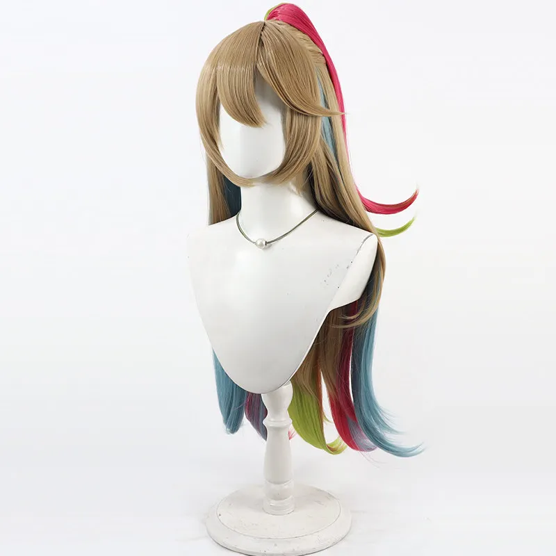 Anime Game Bazooka Girl Cosplay Wig Halloween Carnival Party Props Synthetic Hair Heat Resistant Fiber + Wig Cap