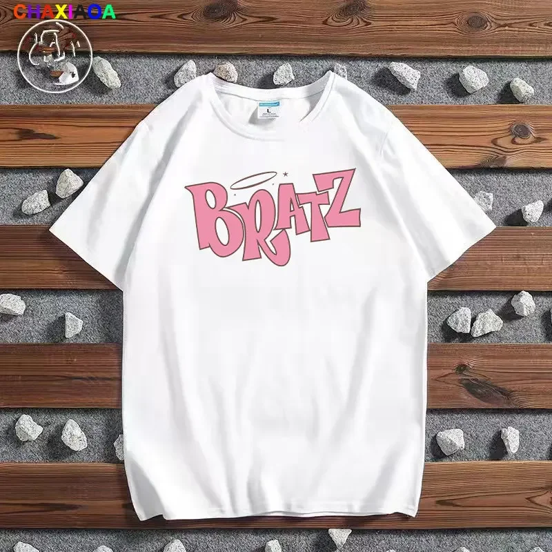 Bratz T-shirt Women Kawaii Print Graphic T Shirts Harajuku Fashion Oversized T-shirt Casual Y2k Streetwear Men\'s T-shirts