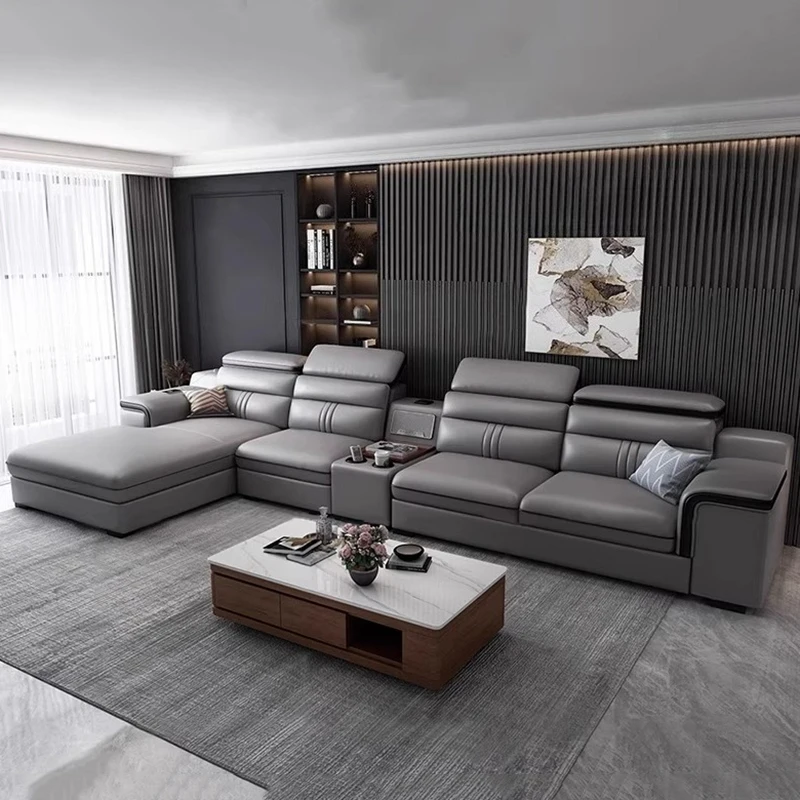 Luxury Italian Small Apartment Sofas Multifunction Recliner Cinema Lazy Sofas Leather Design Fauteuil Salon Home Furniture