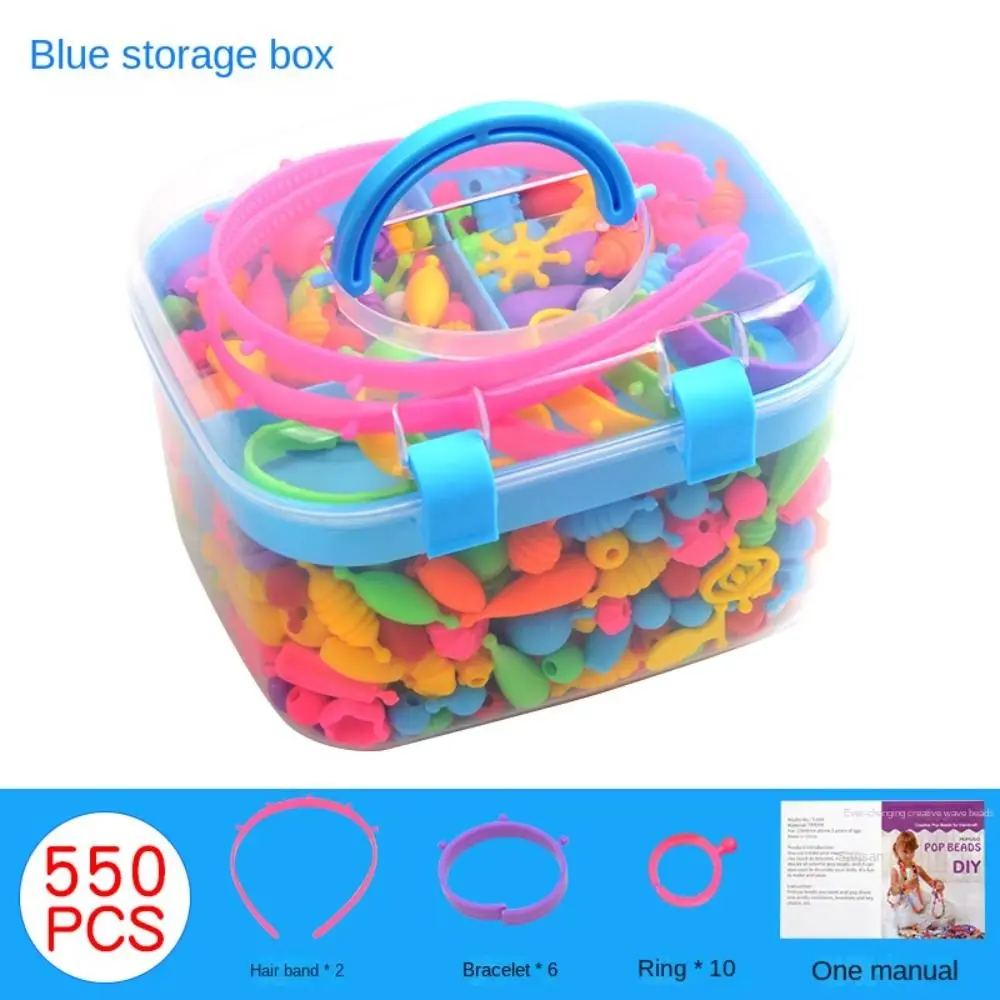 200 Uds Kit de joyería DIY cuentas Pop cuentas a presión cuentas sin cable princesa DIY Pop Bead partículas grandes coloridas cuentas Pop-Arty