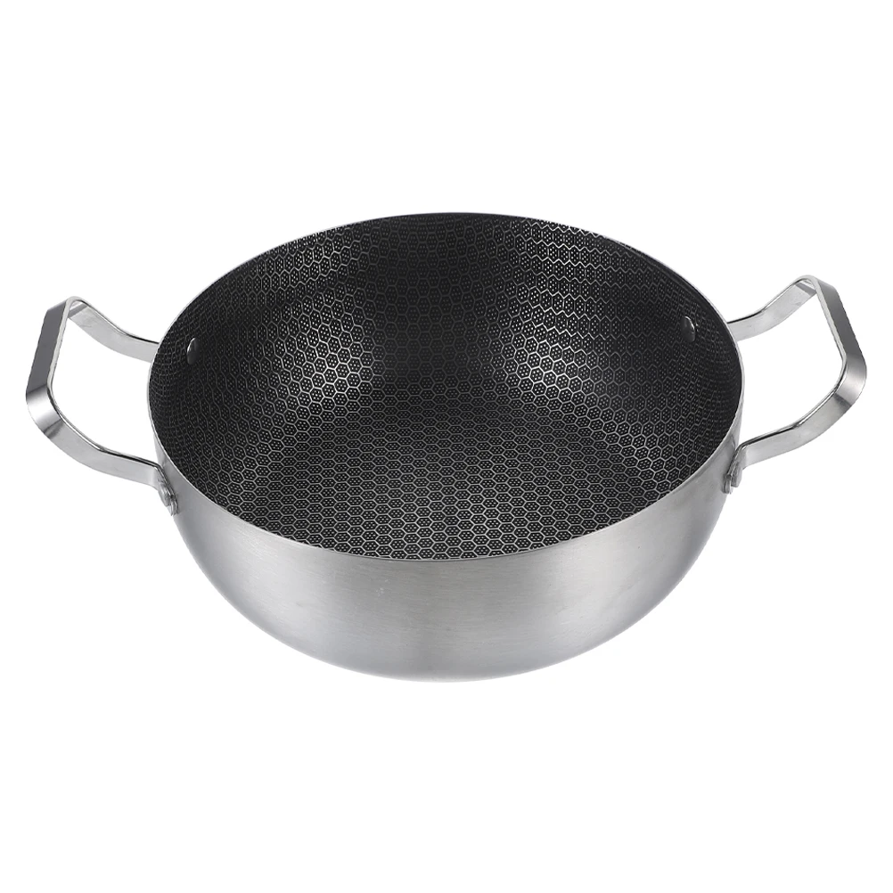 

20Cm Stainless Steel Hot Non-Stick Design Restaurant Soup Kitchen Cooking Thickened Frying Pot Multi-Purpose Soup Pan