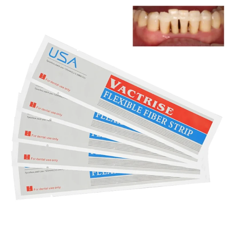 

1/7Pcs/Box Dental Material Flexible Fiber Strip Glass Splint Loose Tooth Fixation Strip Light Cure Bonding Orthodontic Retainers