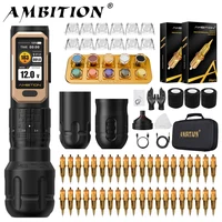 Ambition Soldier Pro 520 Kit par 520g.cm máquina de tatuaje inalámbrica pluma de tatuaje carrera ajustable 2,2-4,2mm Motor Sin Núcleo 2400mAh
