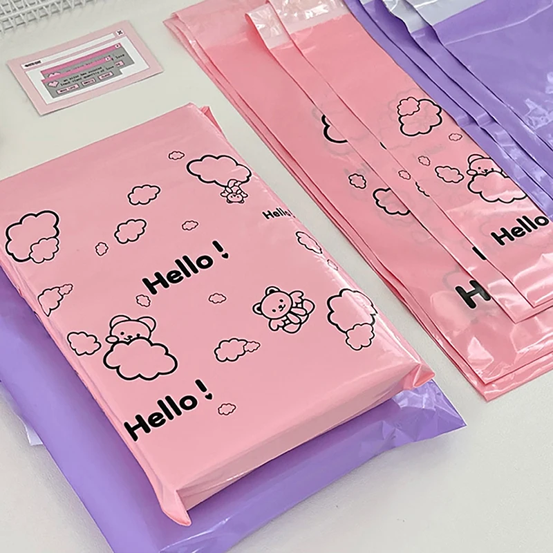 10Pcs Courier Bag Envelope Packaging Delivery Bag Puppy Waterproof Self Adhesive Seal Pouch Mailing Bags Plastic Transport Bag