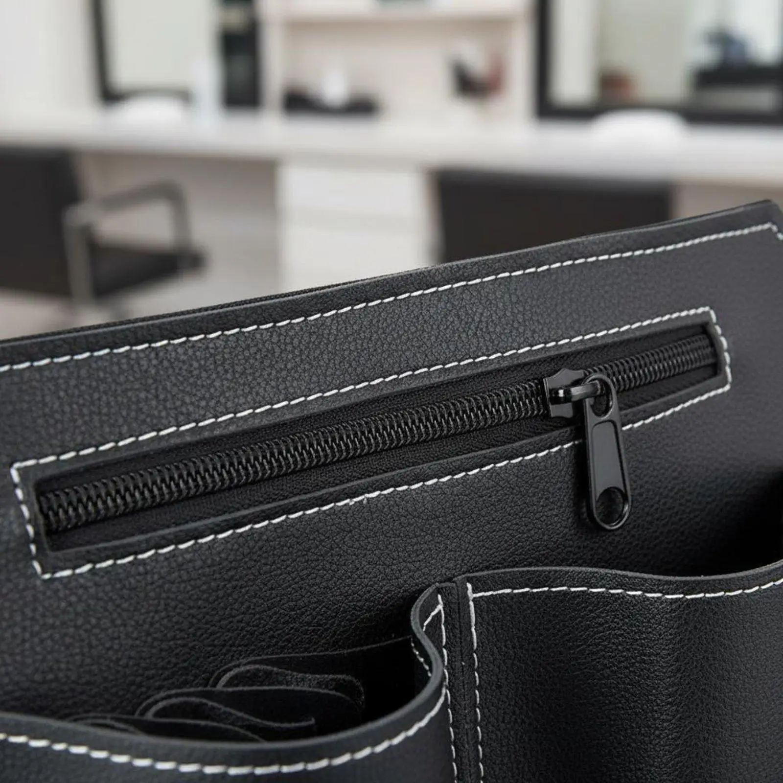 Professional Leather Waist Tool Pouch Bag for Barber Hairdressing Scissors Holder with Adjustable Strap Portable Tool Storage