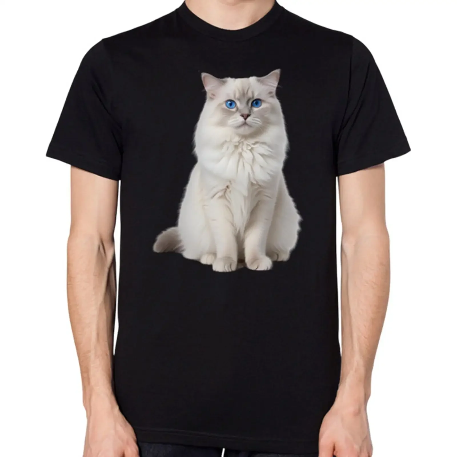 Ragdoll Cat T Shirt Top vintage Washed Stylish Unisex Comfortable Casual Soft Breathable streetwear designer clothes Slightly