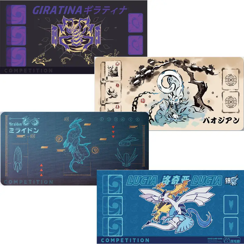 Alfombrilla de Goma para Tarjetas de Juego de Anime, Personalizada, con Diseño de Lugia, Miraidon, Chien-Pao y Giratina, para Teclado y Ratón, 600*350*2mm