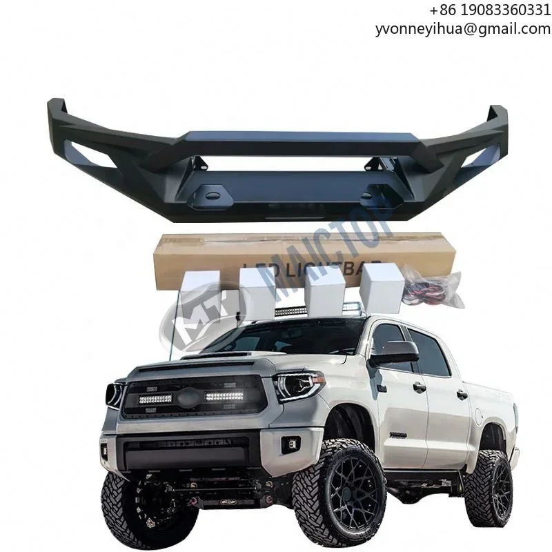 Maictop Auto Accessories Off Road 4x4 Steel Front Bumpers Guard Car Bumper With Light For Tundra 2011-2020
