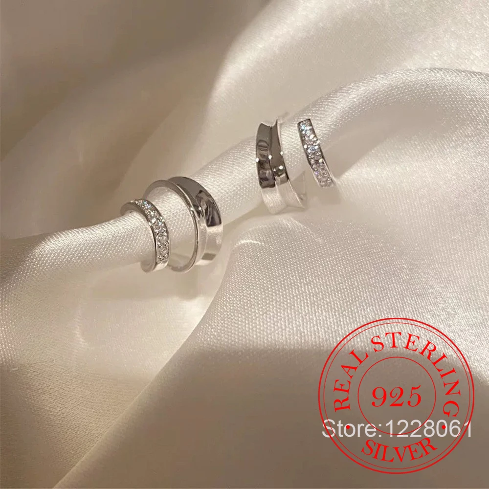 

Ювелирные изделия из стерлингового серебра 925, роскошные полукруглые серьги-кольца с кристаллами для женщин, ювелирные изделия для свадебной вечеринки для девочек, подарок другу