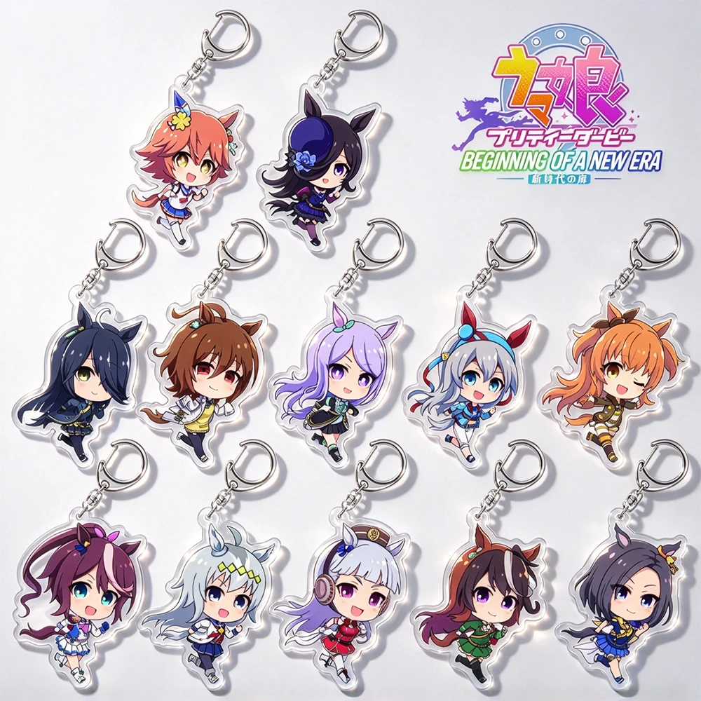 Uma Musume Pretty Derby Matikanefukukitaru Rice Shower Manhattan Cafe Agnes Tachyon Acrylic Keychain Anime Bag Pendant Keyring