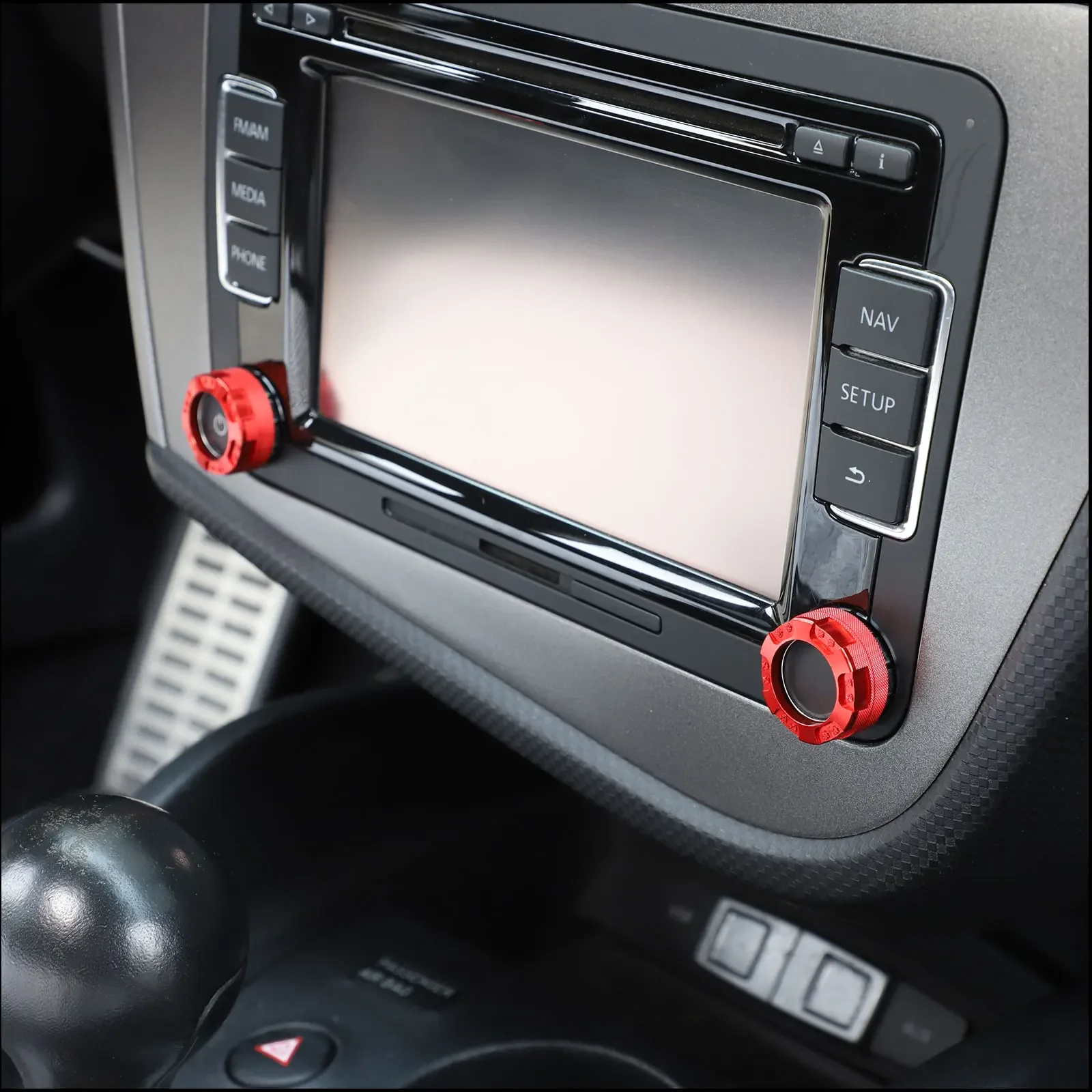 

Alloy Car Center Console Multimedia Volume Air Condition Knob Ring Cap For Seat Leon MK2 2008-12 Headlight Switch Knob Ring Caps
