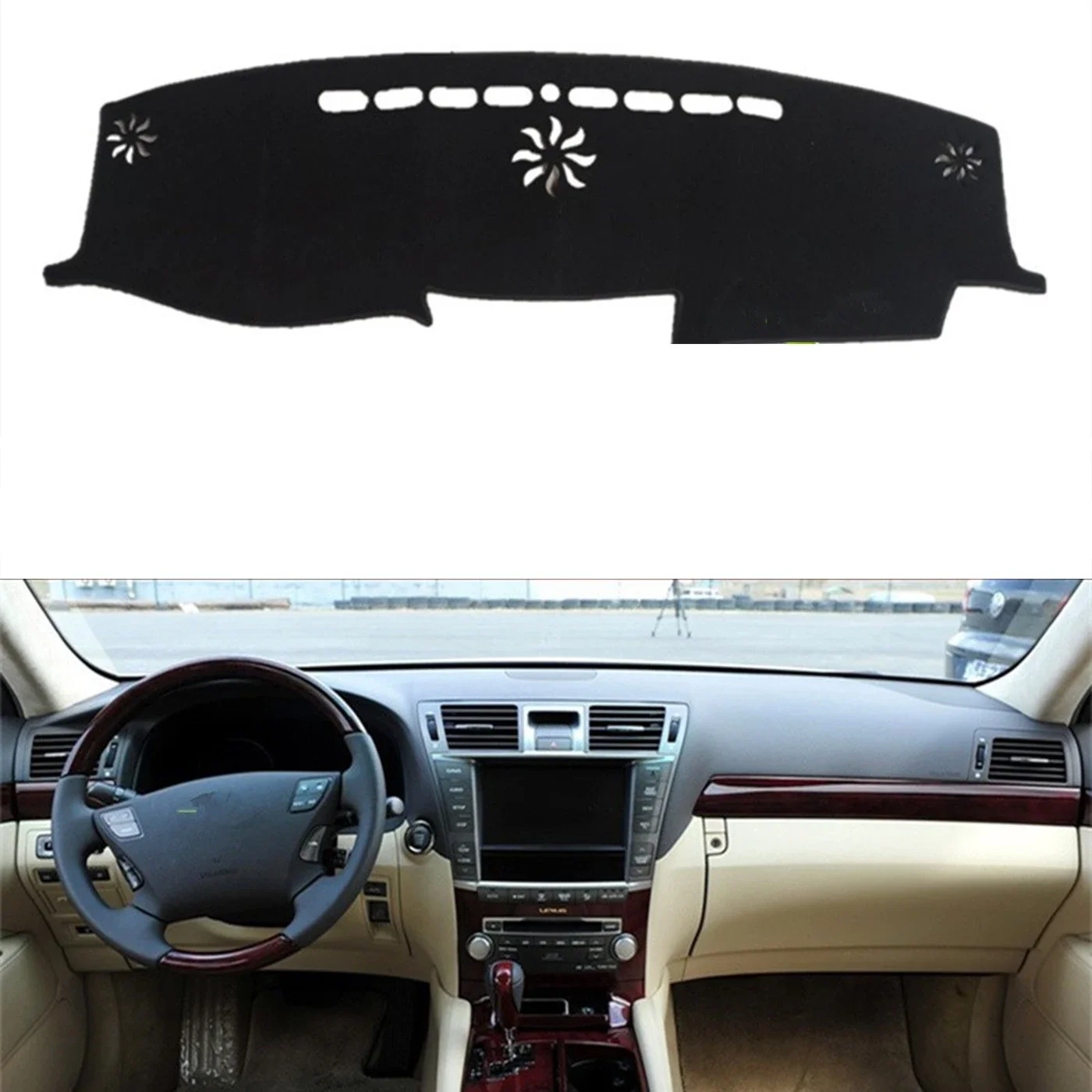 Car Dashboard Mat for Lexus Ls Ls460 2006 2007 2008 2009 2010 2011 Dash Board Cover Mats Sunshade Pad Carpet Dashmat Protect