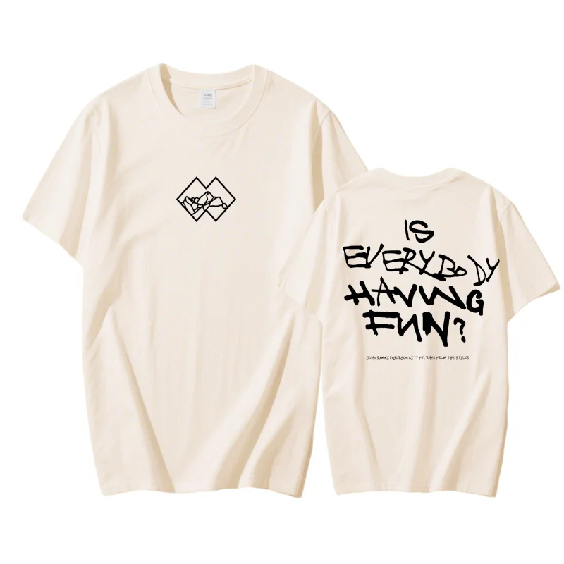John Summit 2025 New SummerT-shirt 100%Cotton Hip Hop Tshirts Sleeve Male Printing Punk T Shirt Gothic Streetwear O-neck Tops