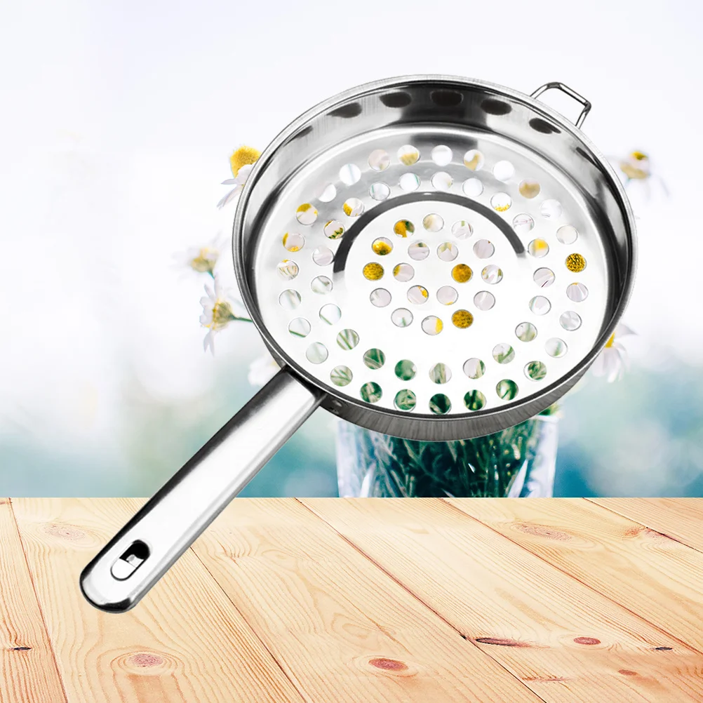 

Stainless Steel Cooling Ladle Long Handle Large Scoop Metal Refining Hot Pot Colander Spoon Kitchen Restaurant Hotel Bar