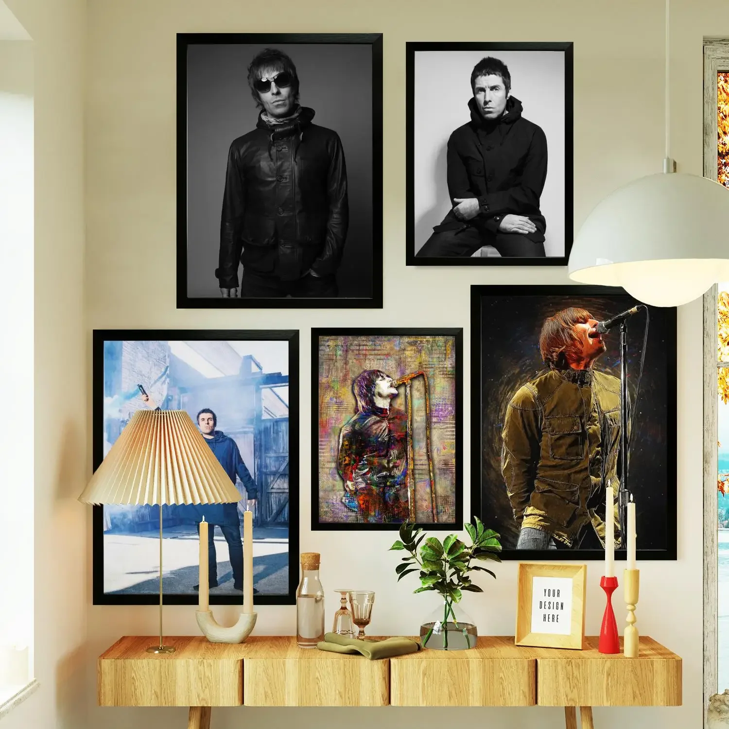 liam gallagher Poster Prints Wall Art Canvas Painting Poster For Modern Family Living Room Home Decor