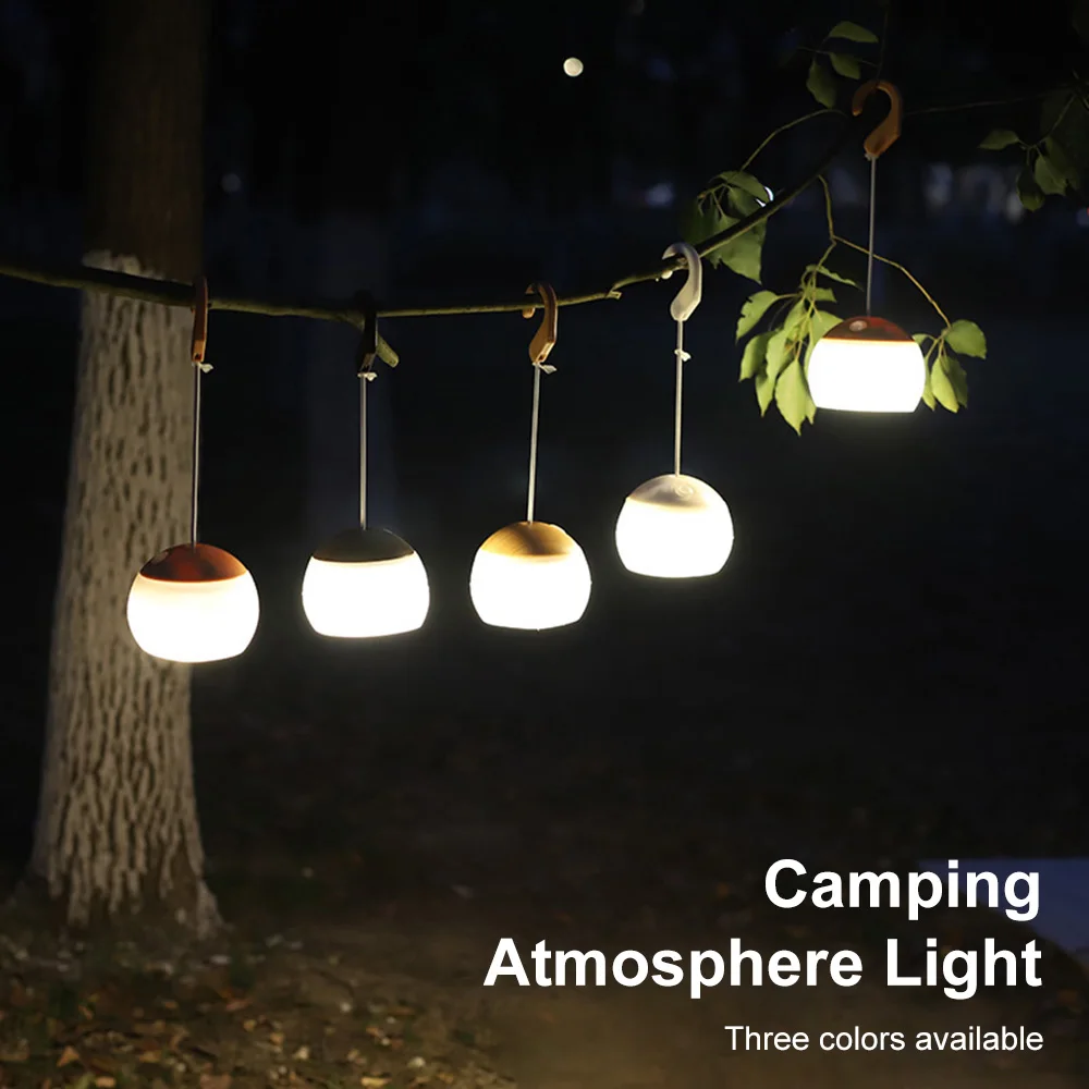 Retro Camping Lantern Rechargeable Tent Hanging Light Touch Dimming Desk Light Garden BBQ Atmosphere Lamp Outdoor Emergency Lamp