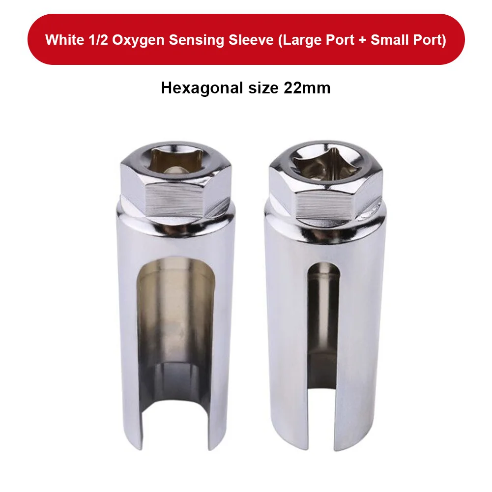 1/2inch Drive Socket Wrench Hexagonal Opening 22mm Removal Sleeve Oxygen Sensor Wrench Removal Installation Tool for Repairing