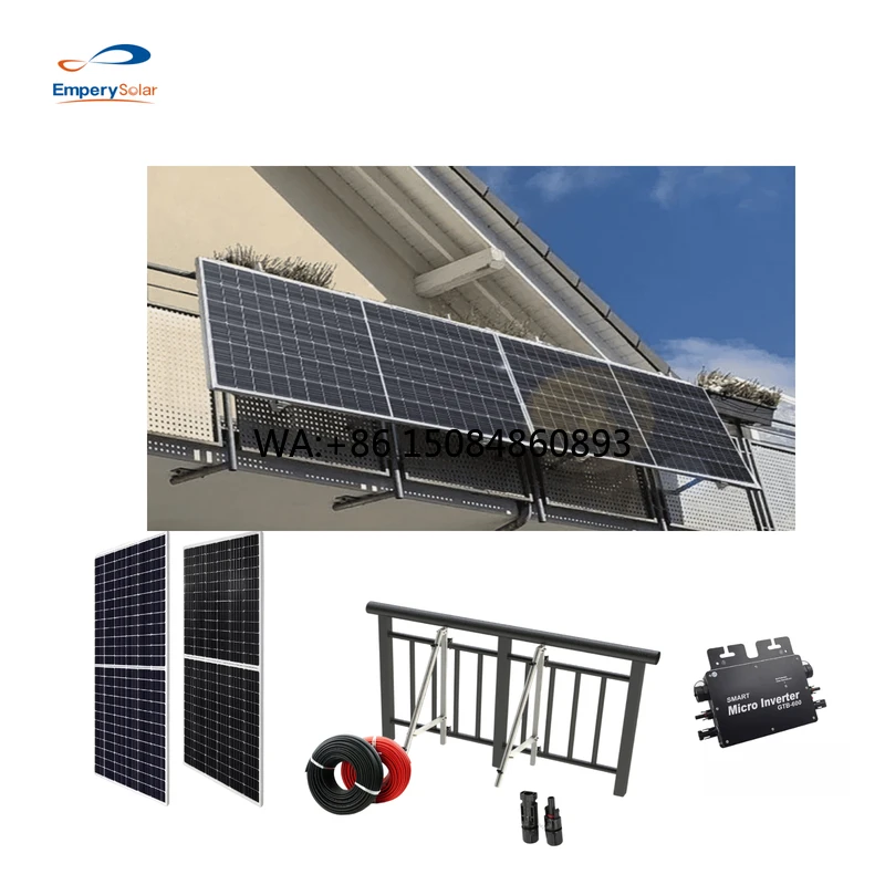 Balcony solar power generation  350w Railing Solar Panel Systems Balcony Roofing Kit Pergola Home Balcony Use