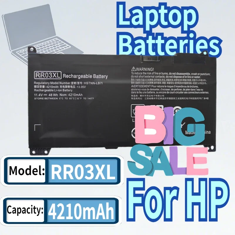SWZY SWZY 13.05V RR03XL Laptop Battery For HP ProBook 440 450 430 455 470 G4 G5 ZHAN 66 Pro G1 HSTNN-PB6W HSTNN-UB7C HSTNN-LB71