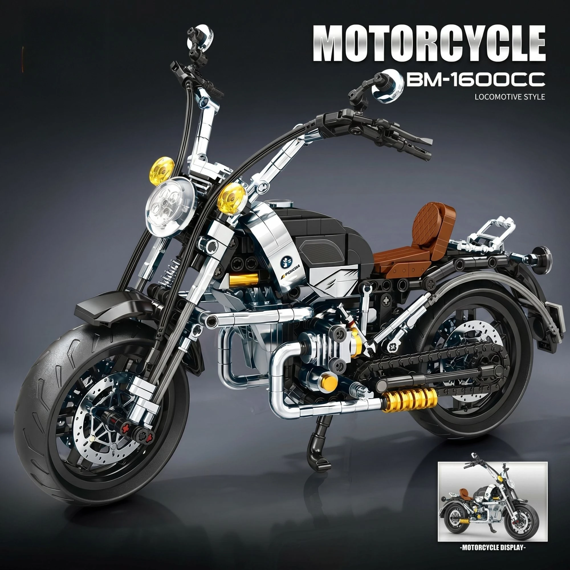 

823pcs Moto Racer BM-1600CC Motorcycle Building Blocks Technical Speed Sports Champion Motorbike Bricks Toys for Adults Gifts
