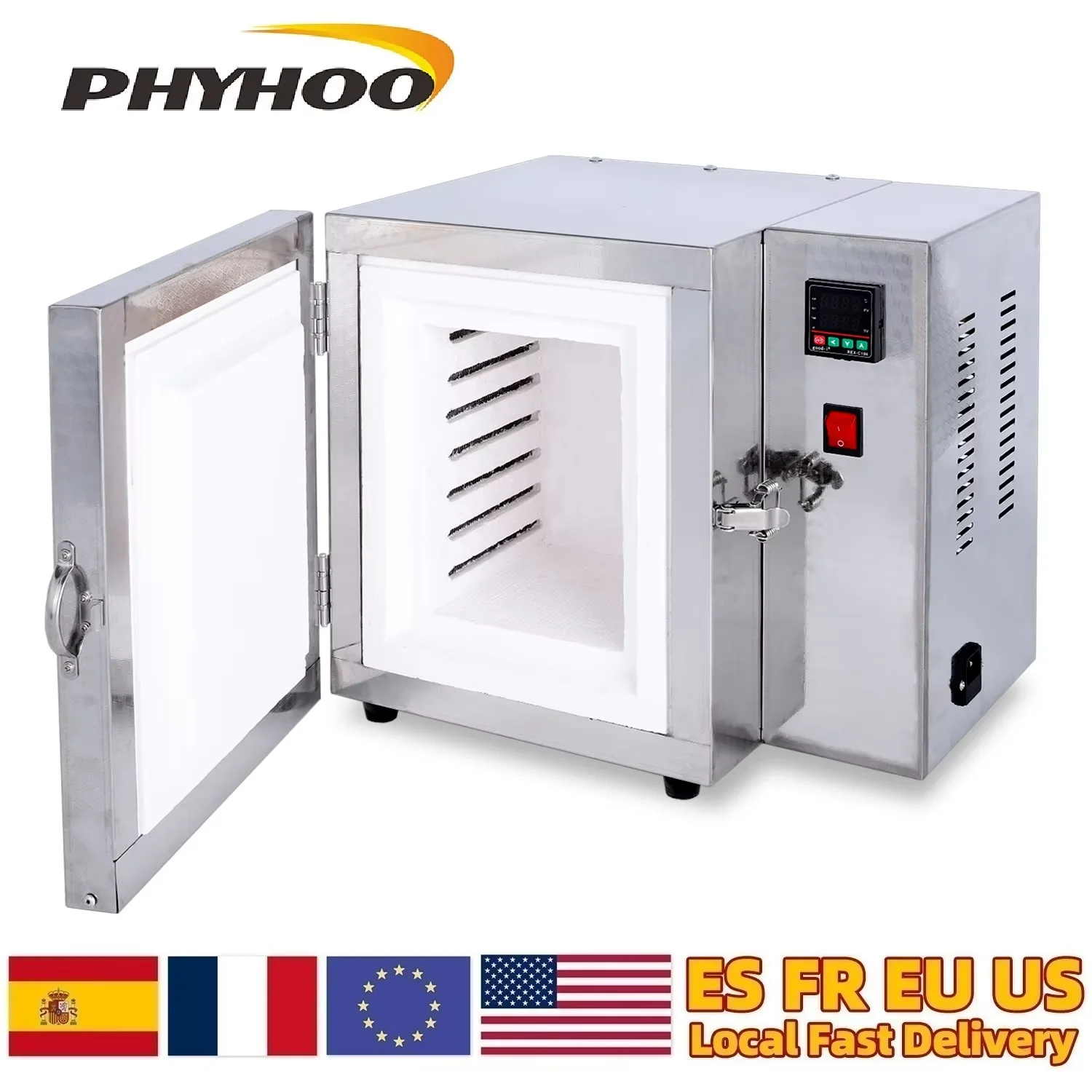 فرن صب المجوهرات PHYHOO 800 ℃   ماكس مع التحكم الذكي في درجة الحرارة لصهر المعادن وحرق الشمع والمينا