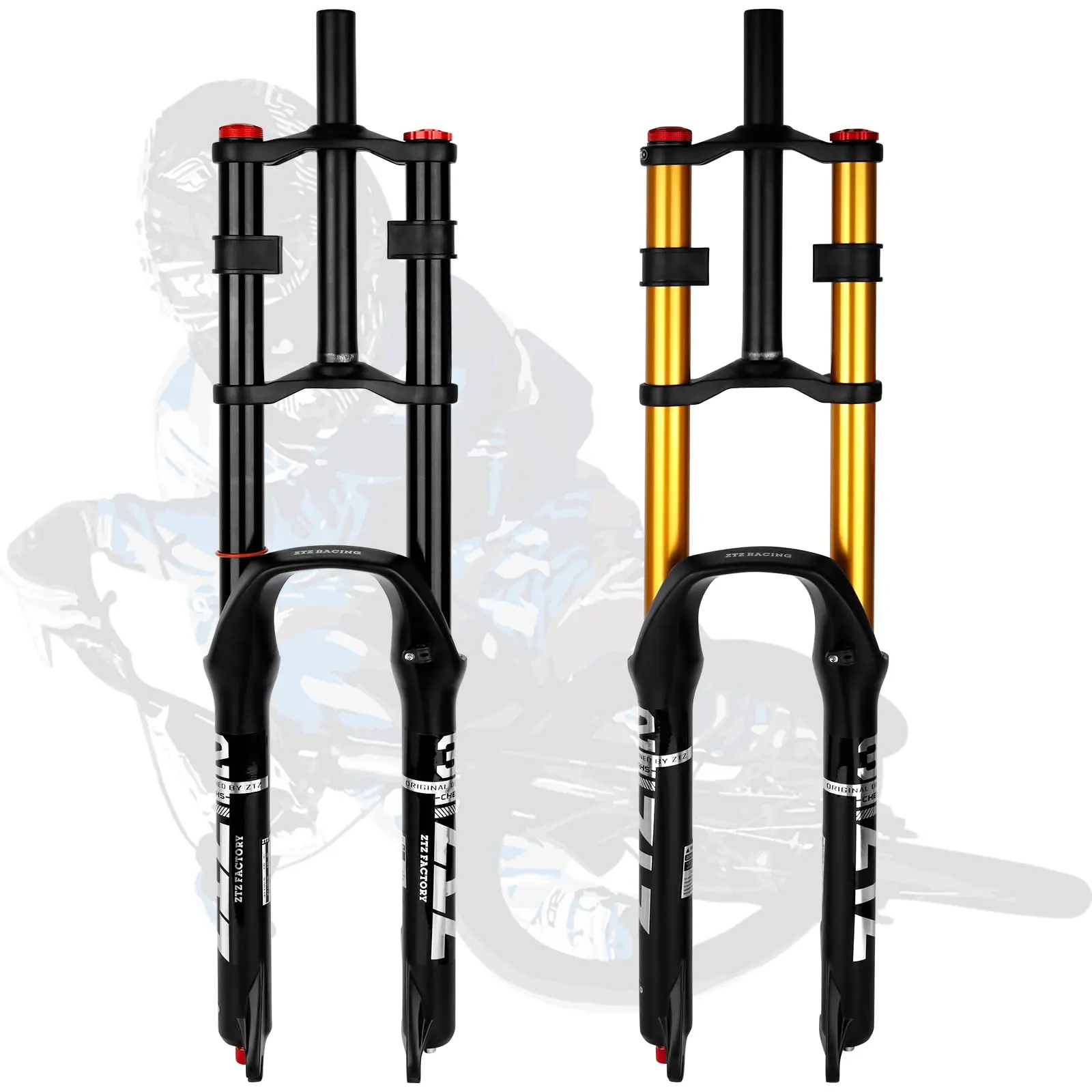 ZTZ Fahrrad-Federgabel 26/27,5/2 Zoll für Sport-Mountainbikes DH Luft-Doppelschulter-Downhill-Ersatzteile – Detail 6