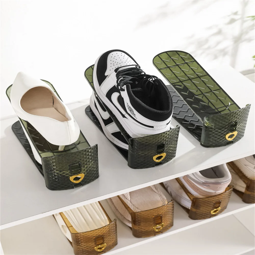 Adjustable Shoe Organizer Space Saving Storage Rack Double Deck Footwear Storage Rack Shoe Cabinet Storage Gadgets