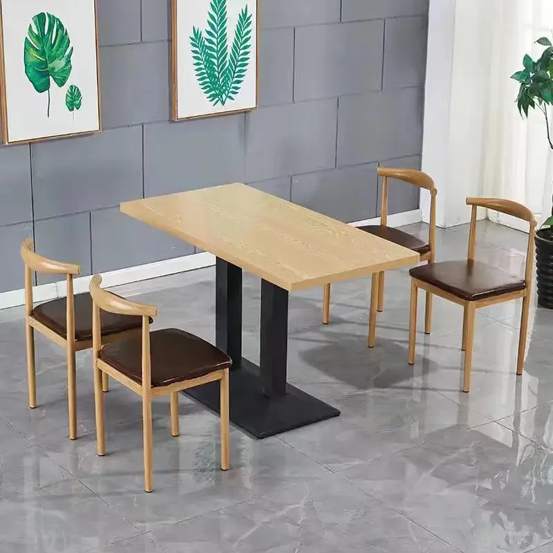 وجبة خفيفة وعاء ساخن مطعم الشواء الإفطار تقديم الطعام طاولة الوجبات السريعة وكرسي مزيج الحليب الشاي الحلوى متجر مطعم الجدول #4