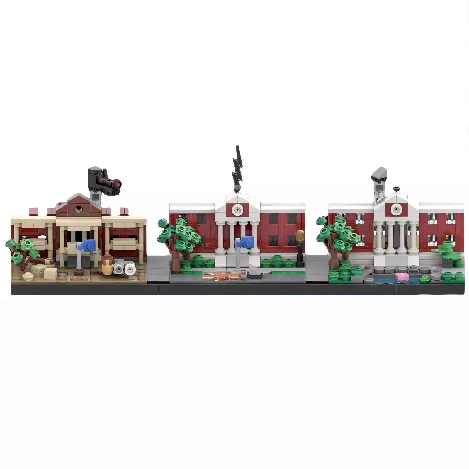 Bricklink Ideas MOC Movie Powrót do przyszłości Skyline Architektura Dom miejski Widok ulicy Zestawy klocków Zabawki dla dzieci Prezent