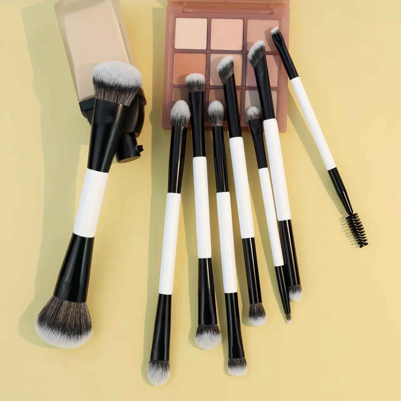 3/7/8本の両端メイクブラシセット、多機能両端メイクブラシ、ツーインワンメイクブラシセット、ファンデーションブラシ、チークブラシ、コンシーラーブラシ、アイブラシ、アイシャドウブラシ、ディテールブラシ、まつげブラシ、眉毛ブラシ、特に女の子や女性向け