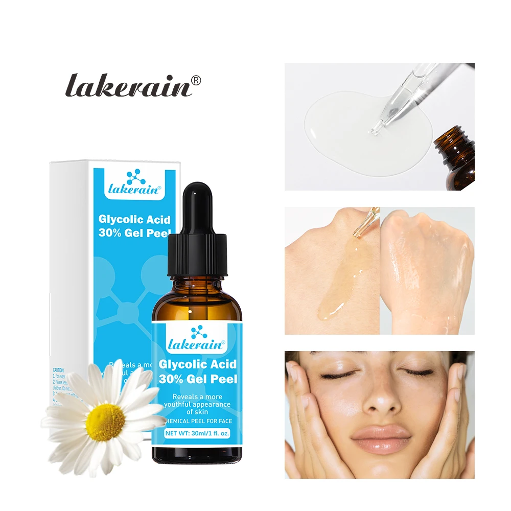 

30% Glycolic Acid Peel Gel Moisturizing Control Oil For Acne Blemishes Collagen Boosts Wrinkles Fine Lines Anti Aging Face Gel