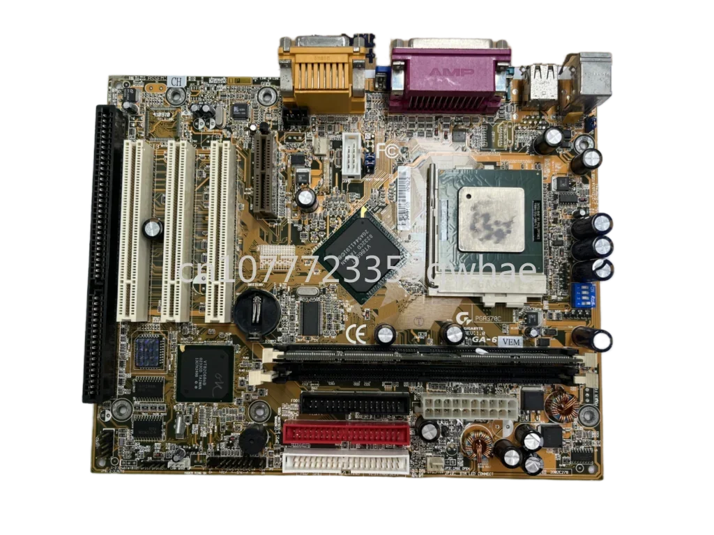 

Industrial Board Motherboard with CPU Memory Fan, Test Original 100% 8601T, GA-6VEML, GA-6VEM ISA, 3PCI VGA LPT, 1 ISA Slots