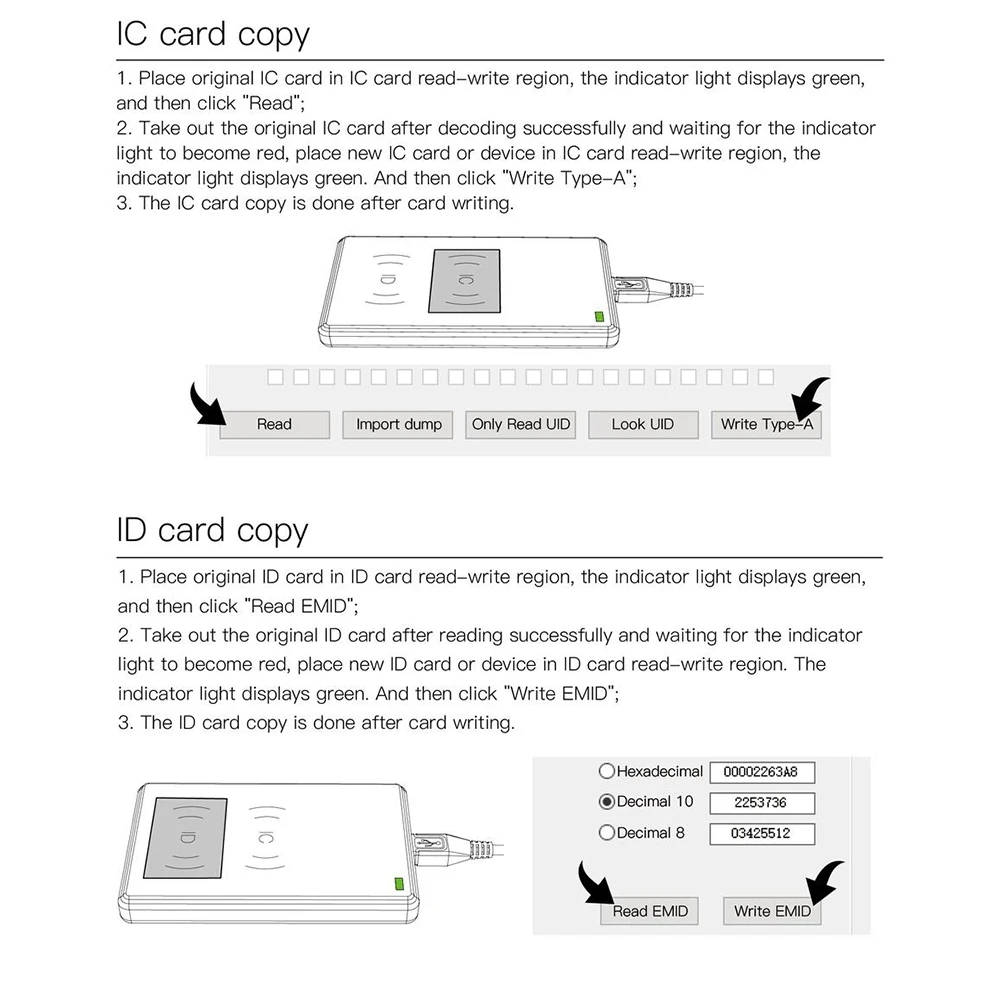 A52T CD2 RFID Replicator 125Khz 13.56 Mhz Frequency RFID Copier ID IC Card Replicator Reader Writer For JAKCOM R4