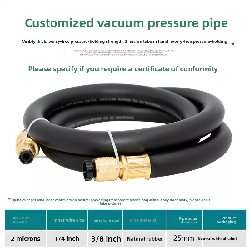 VHB-1 Special Vacuum Hose 3/8" Thick Wall Vacuum Pressure Retention Tube Air Conditioning Evacuation