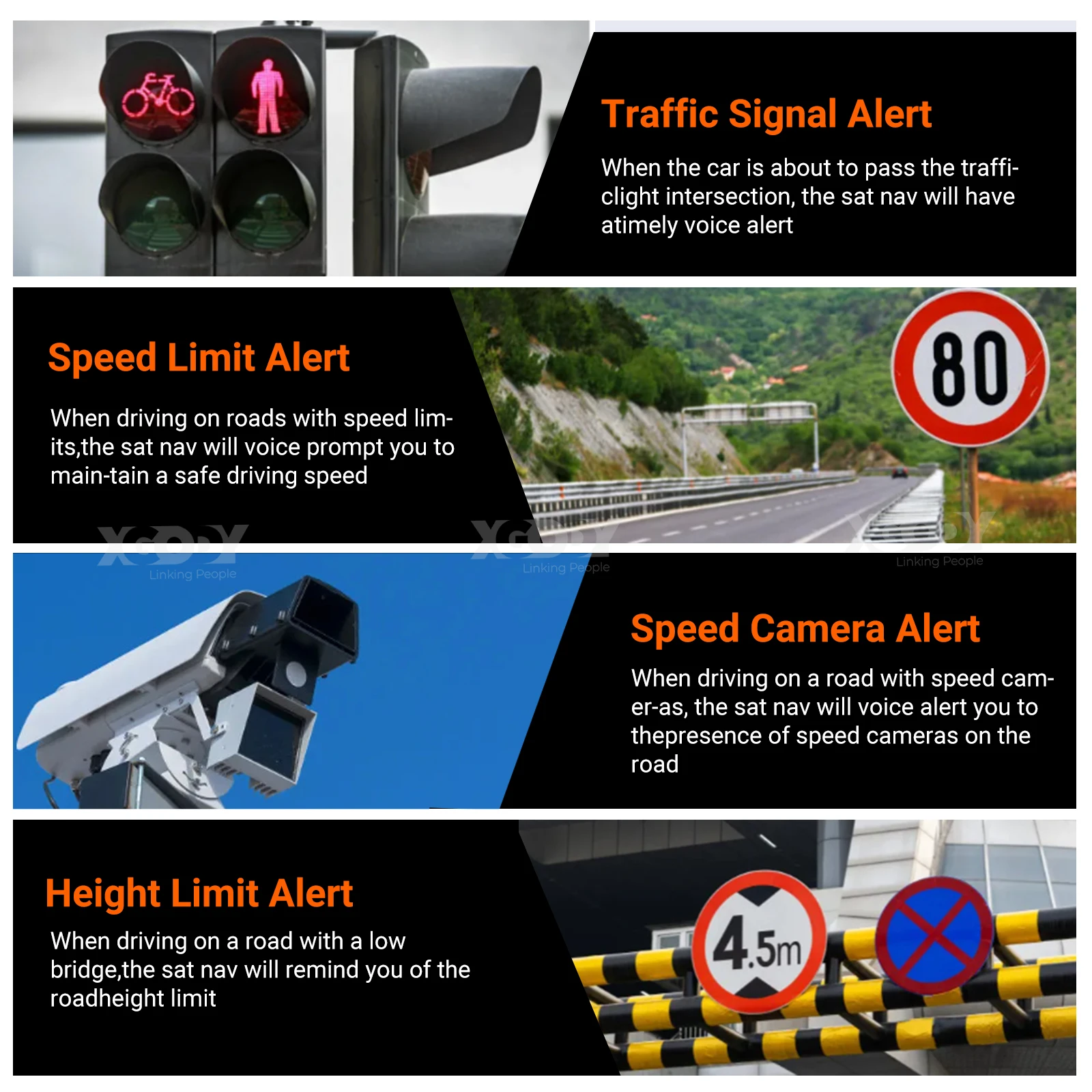 XGODY 9 بوصة 16G سيارة الملاحة التلقائية المملكة المتحدة/الاتحاد الأوروبي خريطة لمس للشاحنات والسيارات والحافلات ونظام تحديد المواقع والملاحة POI